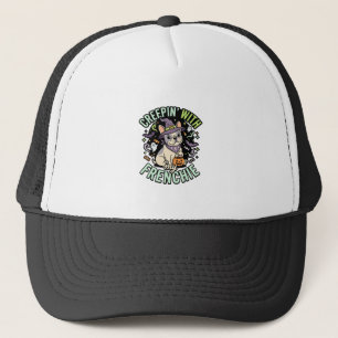 Halloween Franse Bulldog Griezelige Gezel Trucker Pet