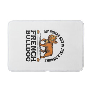 Halloween Franse Bulldog Pompoen Kostuum Shirt_1 Badmat