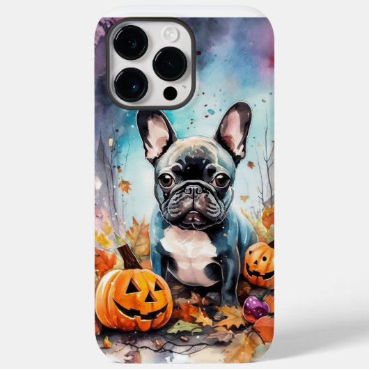 Halloween French bulldog met pompoenen eng Case-Mate iPhone Case (Achterkant)