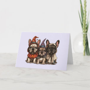 Halloween French Bulldogs Kaart