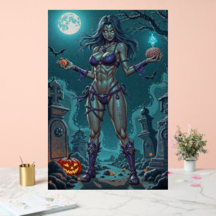 Halloween Friandise ou Petite Amie Zombie avec des