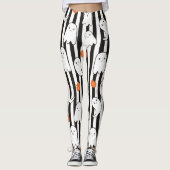 Halloween Friendly Ghost en Pumpkin Pattern Leggings (Voorkant)