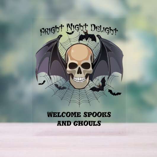 Halloween Fright Night Delight Acryl Bord (Neutraal)