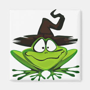 Halloween Frog in Witch Pet Magneet