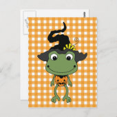 Halloween Frog Witch Briefkaart (Voorkant / Achterkant)