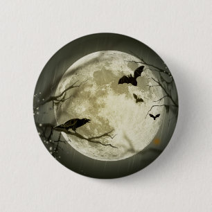 Halloween Full Moon Button