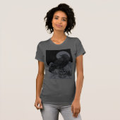  Halloween Full Moon Crow Skull Gothic T-shirt (Voorkant volledig)