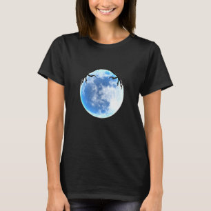 Halloween Full Moon met kraaien en stoven T-shirt