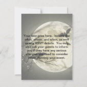 Halloween Full Moon Uitnodiging (Achterkant)