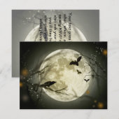 Halloween Full Moon Uitnodiging (Voorkant / Achterkant)