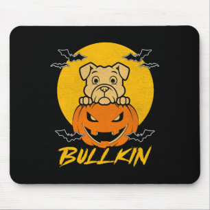 Halloween Fun Bulldog Halloween pompoen kostuum Muismat