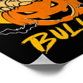Halloween Fun Bulldog Halloween pompoen kostuum Poster (Hoek)