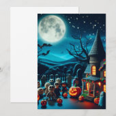 Halloween Fun Claymation Uitnodigingen (Voorkant / Achterkant)