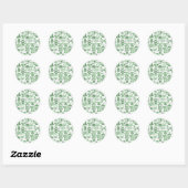 Halloween Fun Green Ronde Sticker (Vel)
