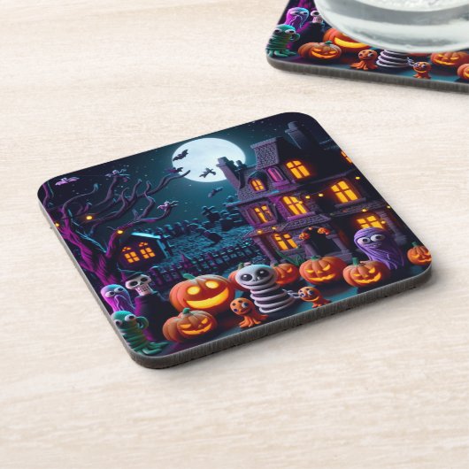 Halloween Fun Plastic Dessous de verre (Côté gauche)