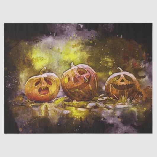 Halloween Fun Pumpkins Decoupage Tissue Paper Tissuepapier (Voorkant)