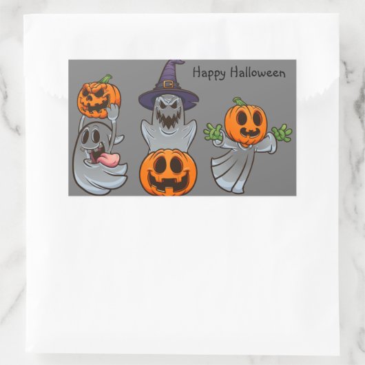 Halloween Fun Rechthoekige Sticker (Tas)