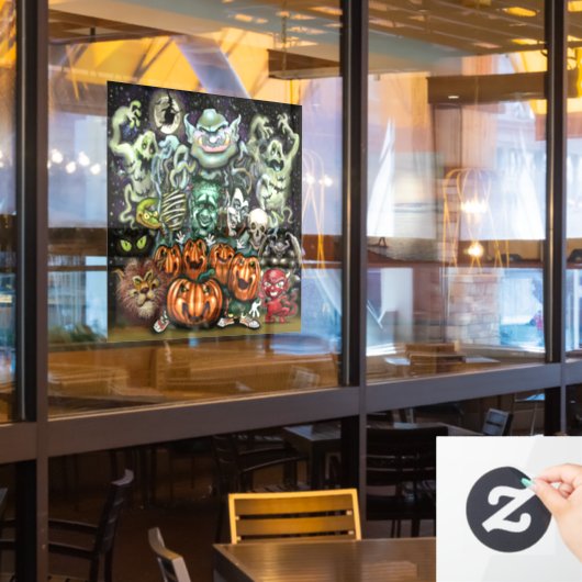 Halloween Fun Window Cling Raamsticker (Restaurant Raam)