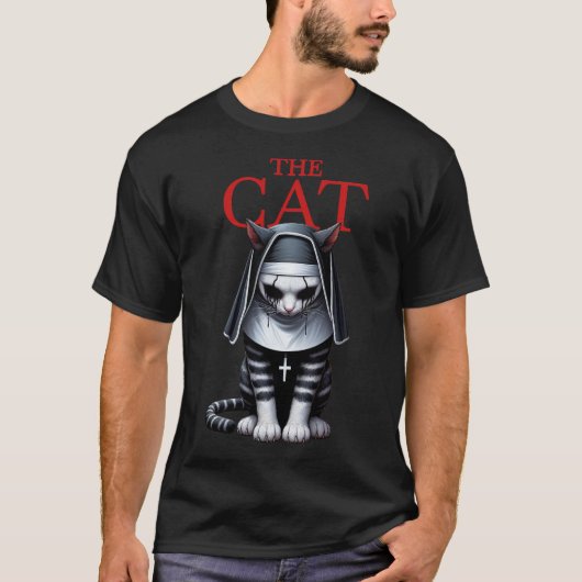 Halloween Funny Cat T-shirt (Voorkant)