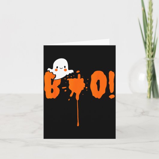 Halloween Funny Cute Ghost Boo! Design Gift  Kaart (Voorkant)