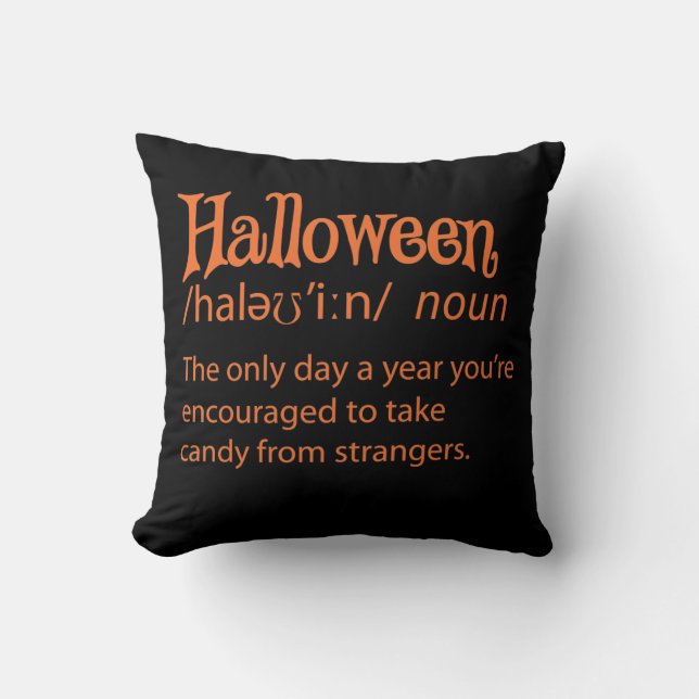 Halloween Funny Dictionary Definition Kussen (Voorkant)