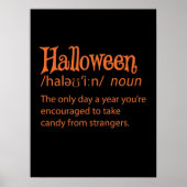 Halloween Funny Dictionary Definition Poster (Voorkant)