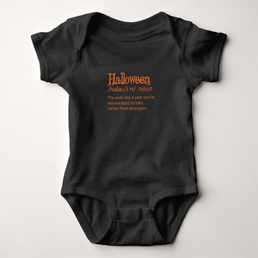 Halloween Funny Dictionary Definition Romper (Voorkant)