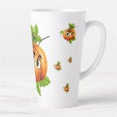 Halloween Funny Pumpkin Face Latte Mok (Rechts)