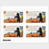  Halloween Funny Scary Cat Pumpkin Sticker (Vel)