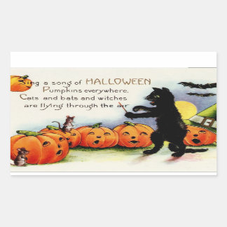  Halloween Funny Scary Cat Pumpkin Sticker