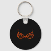 Halloween Funny Showgirl Orange Crystal Bra Lazy C Sleutelhanger (Voorkant)