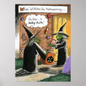 Halloween Funny Witches Trick or treat Poster (Voorkant)