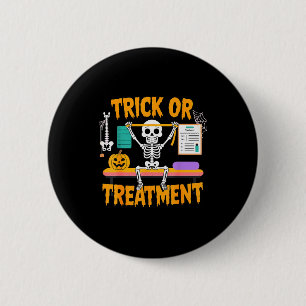 Halloween Fysiotherapie Therapeut Pt Trick Or T Ronde Button 5,7 Cm