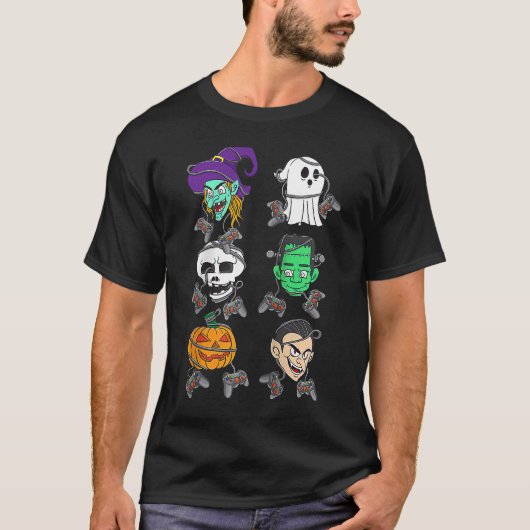 Halloween game Controller Vrouwen spelen Halloween T-shirt (Voorkant)