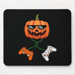 Halloween Gamer Pompoen Jack O Lantern Video Gamer Muismat