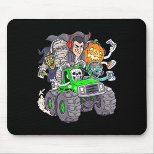 Halloween Gamer Skeleton Zombie Monster Truck Boys Muismat