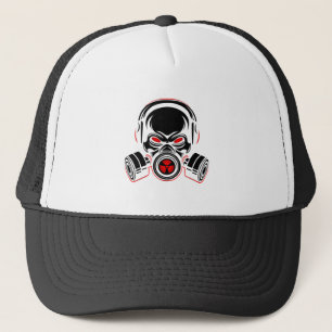 Halloween Gas Mask Skull Trucker Pet