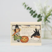 Halloween Gedicht Heks Custom Bericht Feestdagenkaart (Staand voorkant)