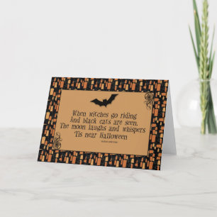 Halloween gedicht Kaart