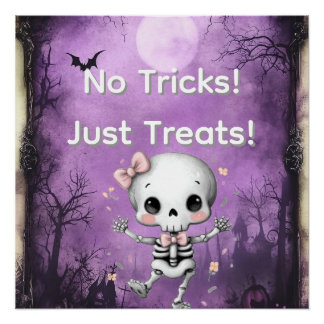Halloween: "Geen trucjes, gewoon lekkernijen" Perfect Poster