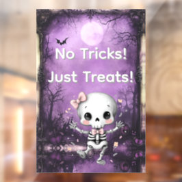 Halloween: "Geen trucjes, gewoon lekkernijen" Raamsticker