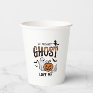 Halloween Geest Alle Geesten Liefhebben Mij Grappi Papieren Bekers