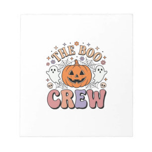 Halloween Geest Boo Bemanning Schattig Spooky Vint Notitieblok