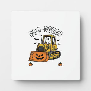 Halloween Geest Boo Dozer Grappige Bulldozer_1 Fotoplaat