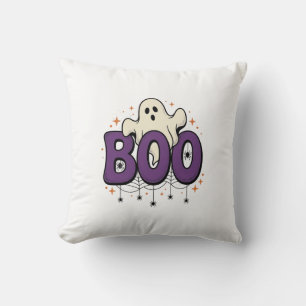 Halloween Geest Boo Grappige Spin Vintage_1 Kussen