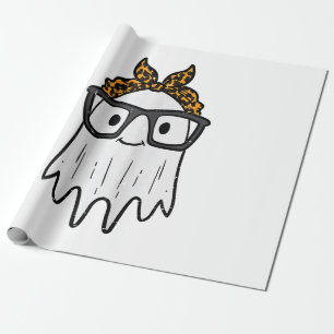 Halloween Geest Bril Schattig Cadeaupapier