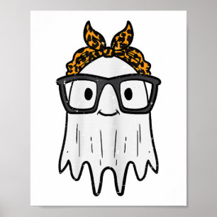 Halloween Geest Bril Schattig Poster