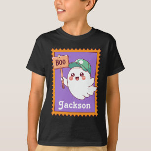 Halloween Geest Cute Boe Bord Maatwerk Kinderen Na T-shirt