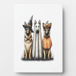 Halloween Geest Duitse Herder Hond Fotoplaat
