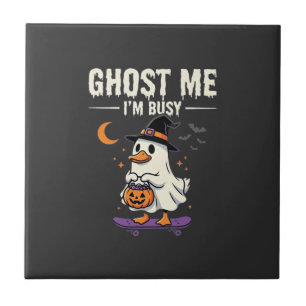 Halloween Geest Eend Skateboard Ontwerp_1 Tegeltje